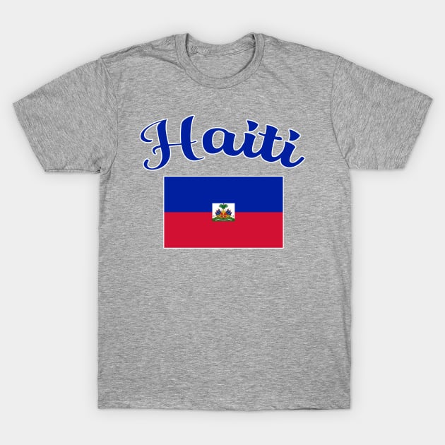 HAITI Flag T-Shirt by Scarebaby